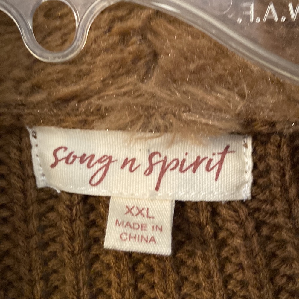 Song in Spirit XXL Jacket/ Cardigan brown color excellent condition - Picture 2 of 11